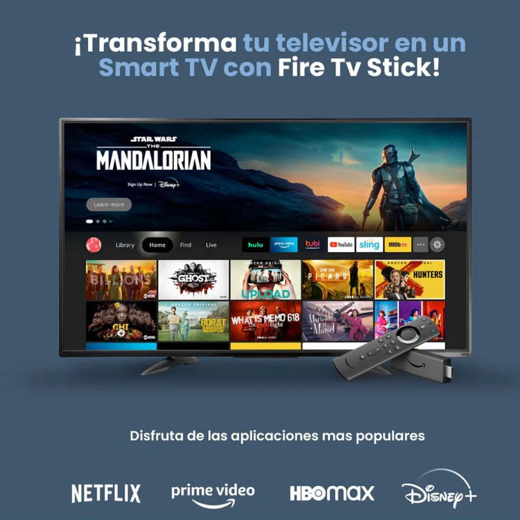 Fire Stick TV + Canales 12000 Nacional e Inter + Control Smart+ Alexa Voz Comando  + Garantia