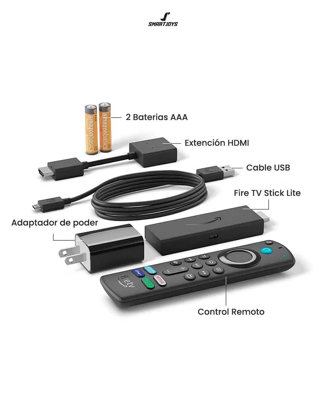 Fire Stick TV + Canales 12000 Nacional e Inter + Control Smart+ Alexa Voz Comando  + Garantia