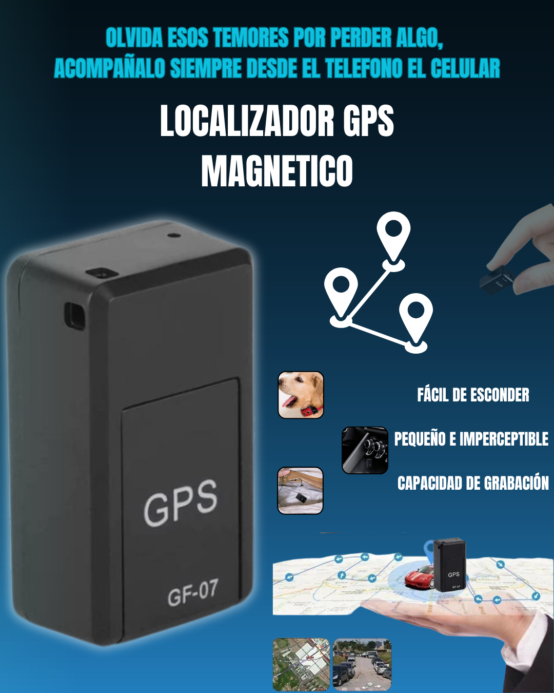 Rastreador Gps Mini - Llama Graba Escucha